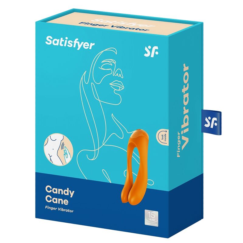 SATISFYER - CANDY CANE Fingervibrator Orange
