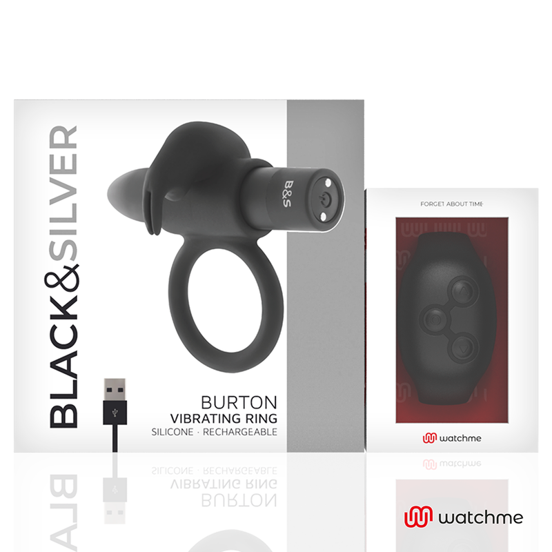 BLACK&SILVER - BURTON PENISRING-UHR MIT FERNBEDIENUNG