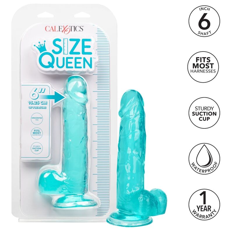 CALEXOTICS - Größe Königin-Dildo Blau 15,3 cm