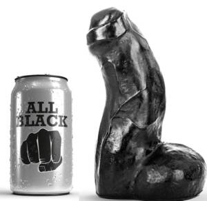 ALL BLACK - Realistischer Dong Schwarz 17 cm