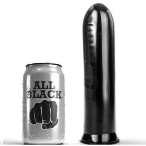 ALL BLACK - Dildo Schwarz 19 cm