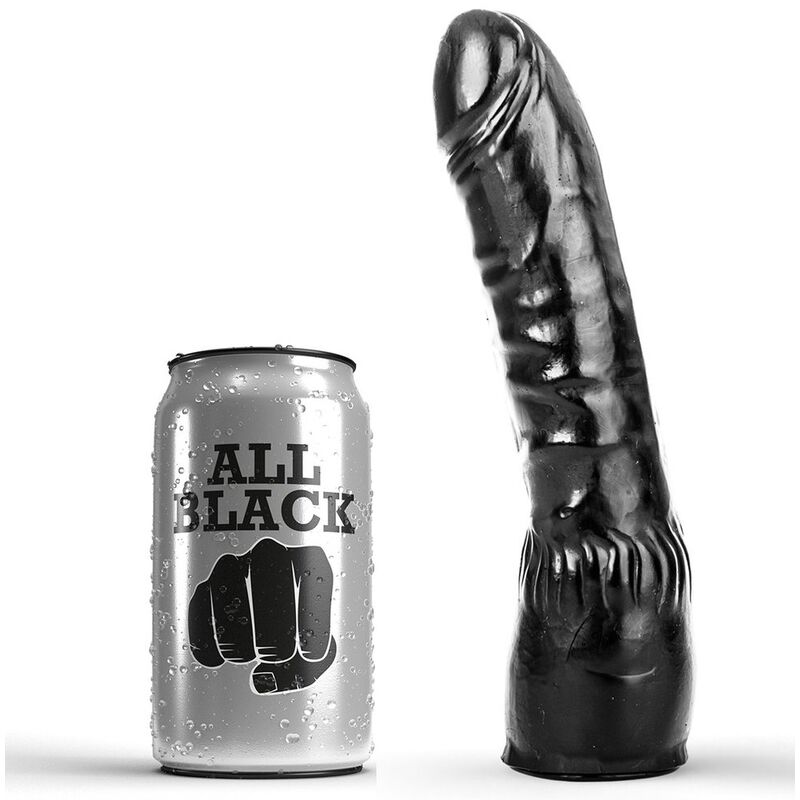 ALL BLACK - Dildo Schwarz Realistisch 20 cm