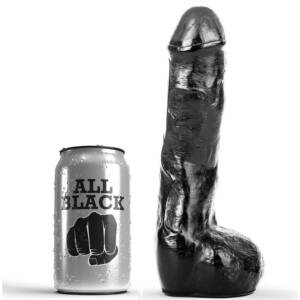 ALL BLACK - Realistischer Analpenis 20 cm
