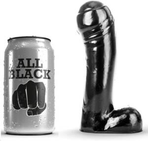 ALL BLACK - Dildo Schwarz 15 cm