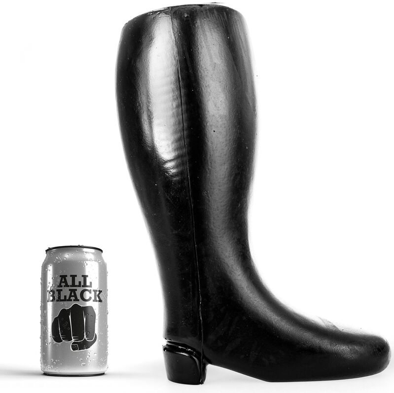 ALL BLACK - Riesiger weicher Fistingstiefel 31 cm