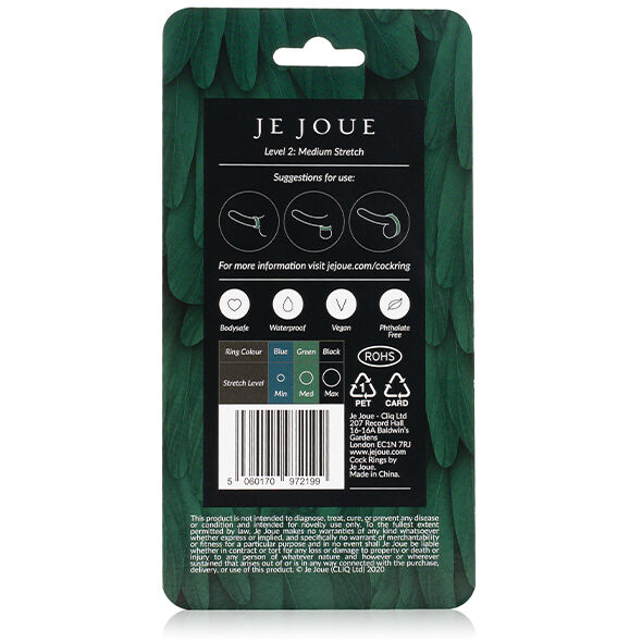 JE JOUE - GRÜNER SILIKONRING - MITTLERE ENGE
