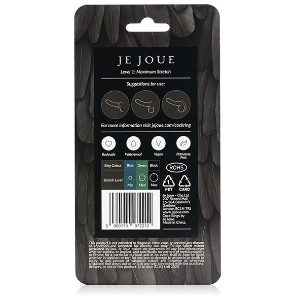JE JOUE - Maximaler Stretch-Penisring aus Silikon - Schwarz