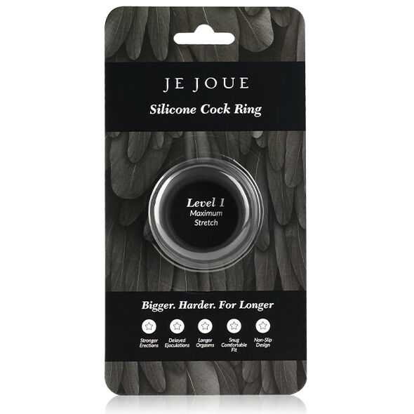 JE JOUE - Maximaler Stretch-Penisring aus Silikon - Schwarz