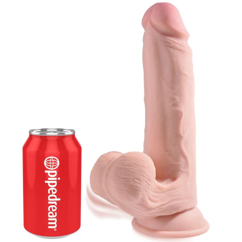 KING COCK - PLUS 3D DILDO MIT SCHWINGENDEN EIERN 20,3 CM