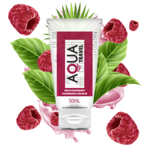 AQUA TRAVEL - Wasserbasiertes Gleitgel mit Wild-Himbeer-Geschmack - 50 ml