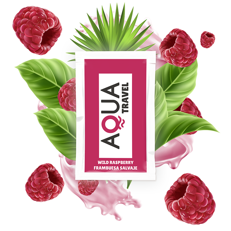 AQUA TRAVEL - Wasserbasiertes Gleitgel mit Wild-Himbeer-Geschmack 6 ml