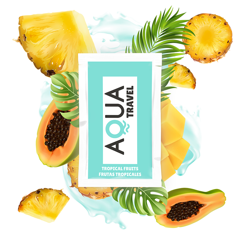 AQUA TRAVEL - Wasserbasiertes Gleitgel mit tropischem Fruchtgeschmack 6 ml