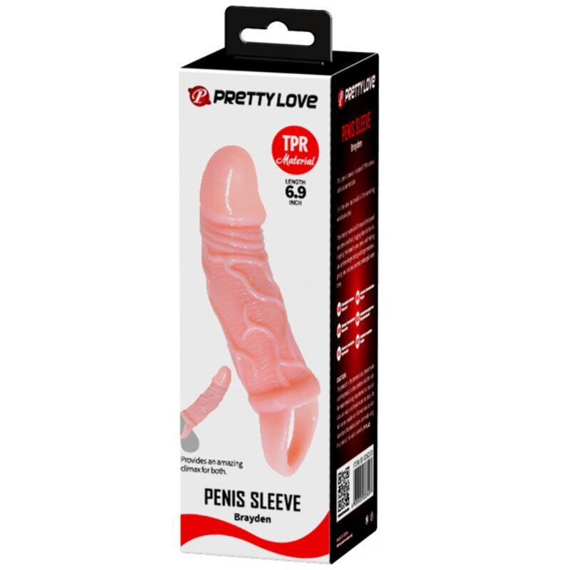 BAILE - Penisverlängerungshülse mit Gurt für Hoden 13,5 cm