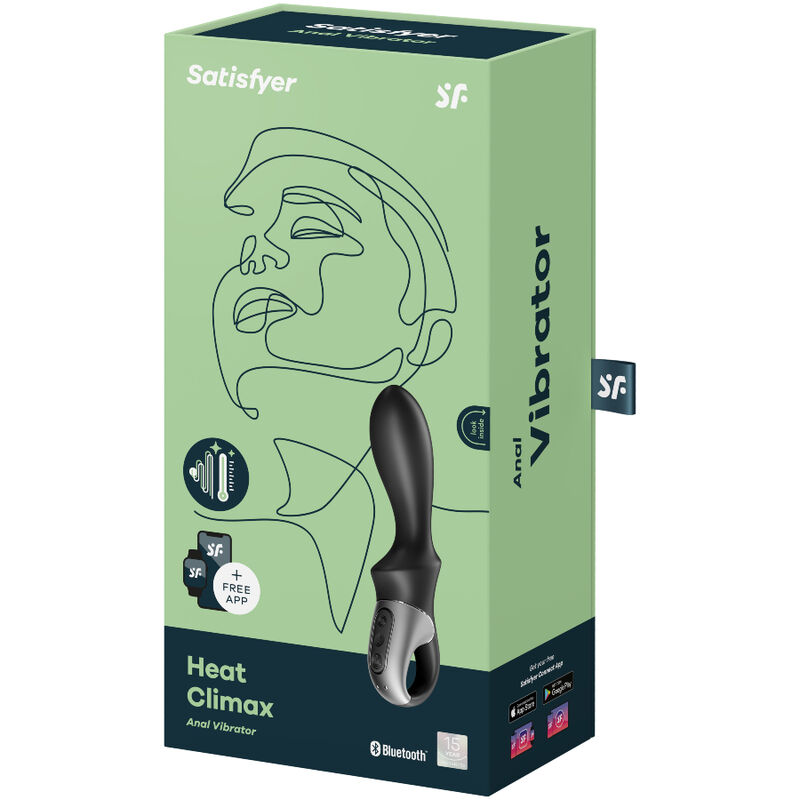 SATISFYER - HEAT CLIMAX ANALVIBRATOR APP Schwarz
