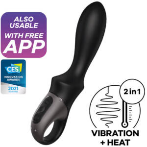 SATISFYER - HEAT CLIMAX ANALVIBRATOR APP Schwarz