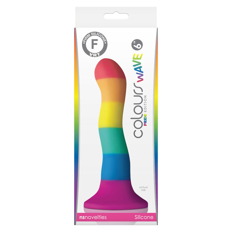 PRIDE - LGBT-Flagge Dildo Welle 17 cm