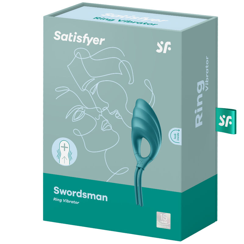 SATISFYER - SWORDSMAN Penisring-Vibrator Grün
