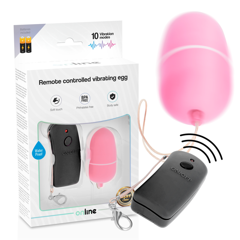 ONLINE - Vibrations-Ei mit rosa Fernbedienung