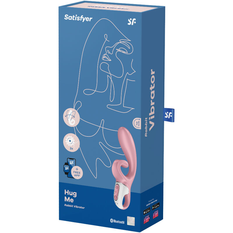 SATISFYER - HUG ME RABBIT VIBRATOR APP Rosa