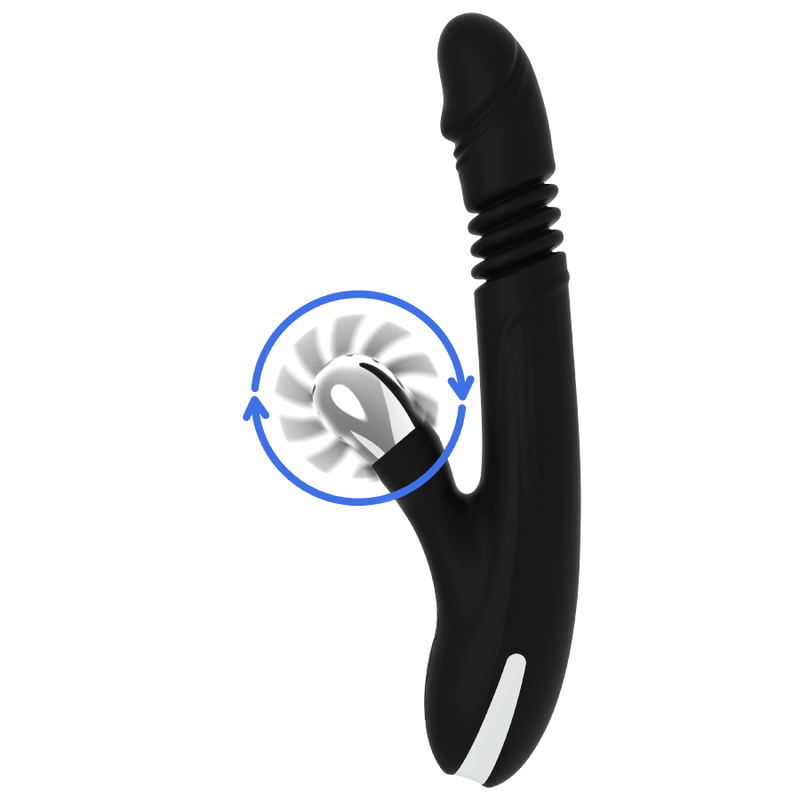 BLACK&SILVER - BUNNY REED UP & DOWN VIBRATOR