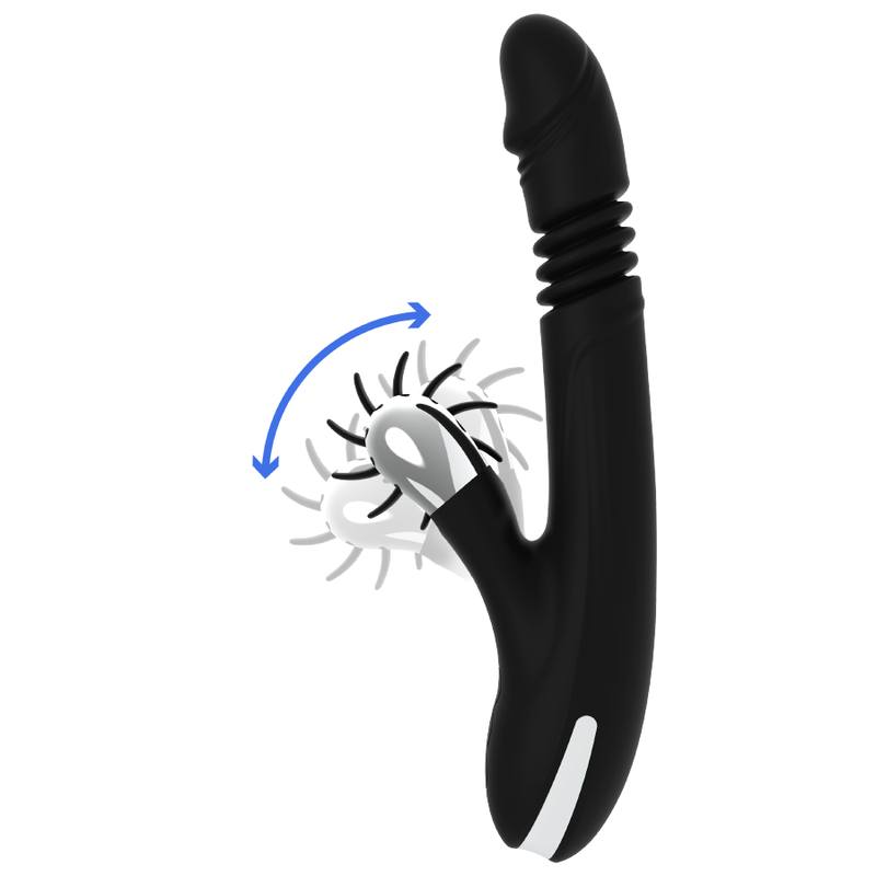 BLACK&SILVER - BUNNY REED UP & DOWN VIBRATOR