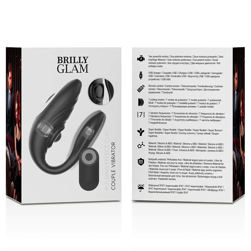 BRILLY GLAM - Paar mit pulsierender und vibrierender Fernbedienung