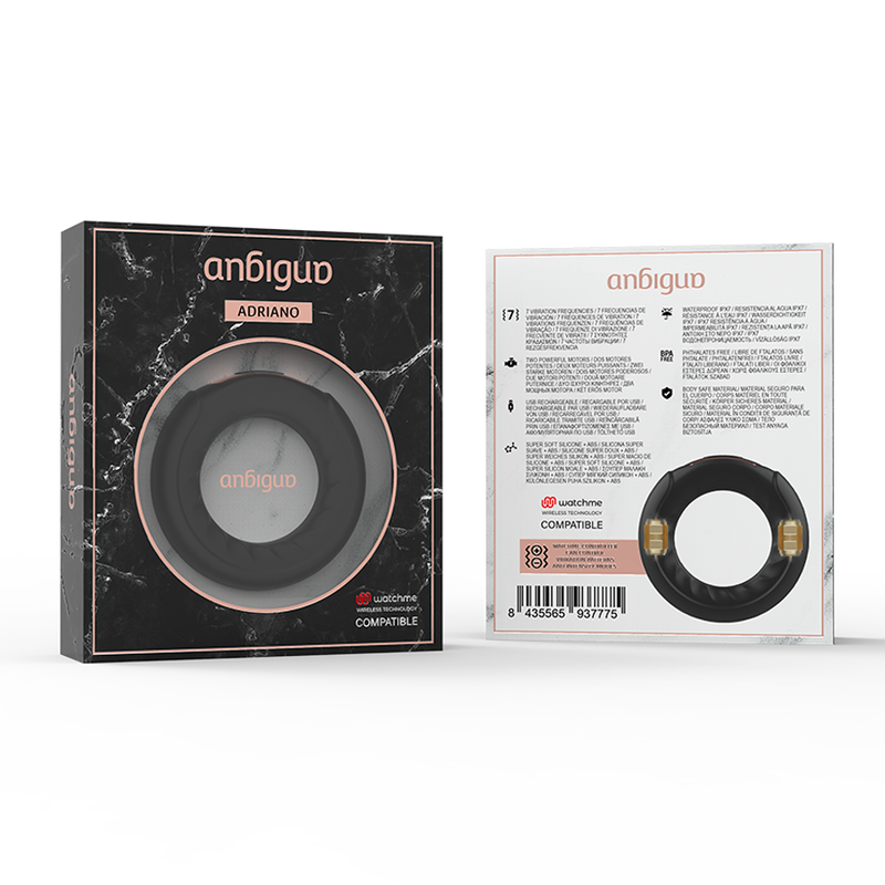 ANBIGUO - ADRIANO Vibrationring + WATCHME-Fernbedienung
