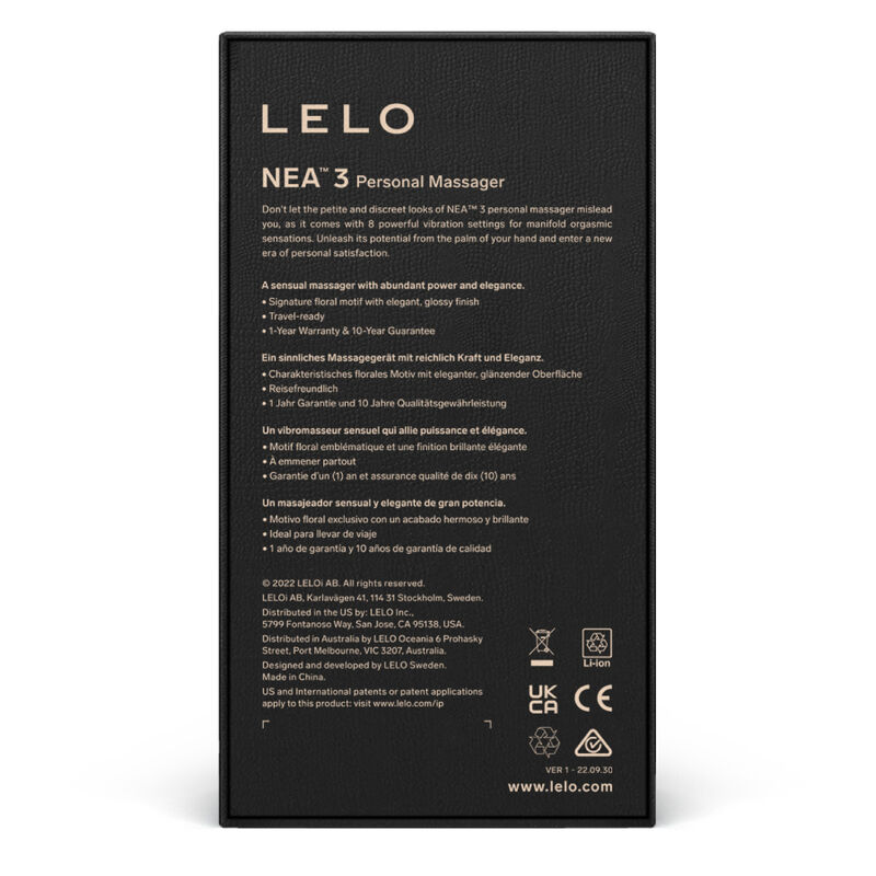 LELO - NEA 3 Persönlicher Massager Schwarz