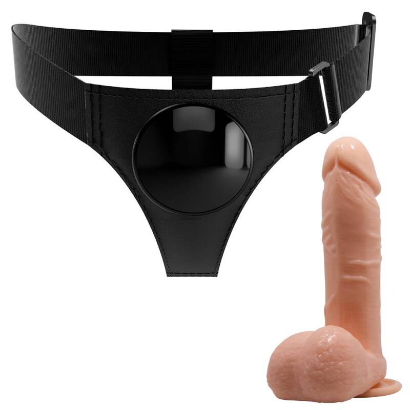 PRETTY LOVE - Harness-Hose Universal-Harness mit Dildo Tom 20 cm Natur