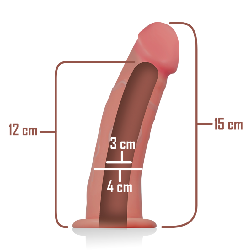 INTENSE - Hohlgerät mit Dildo 16 x 3 cm