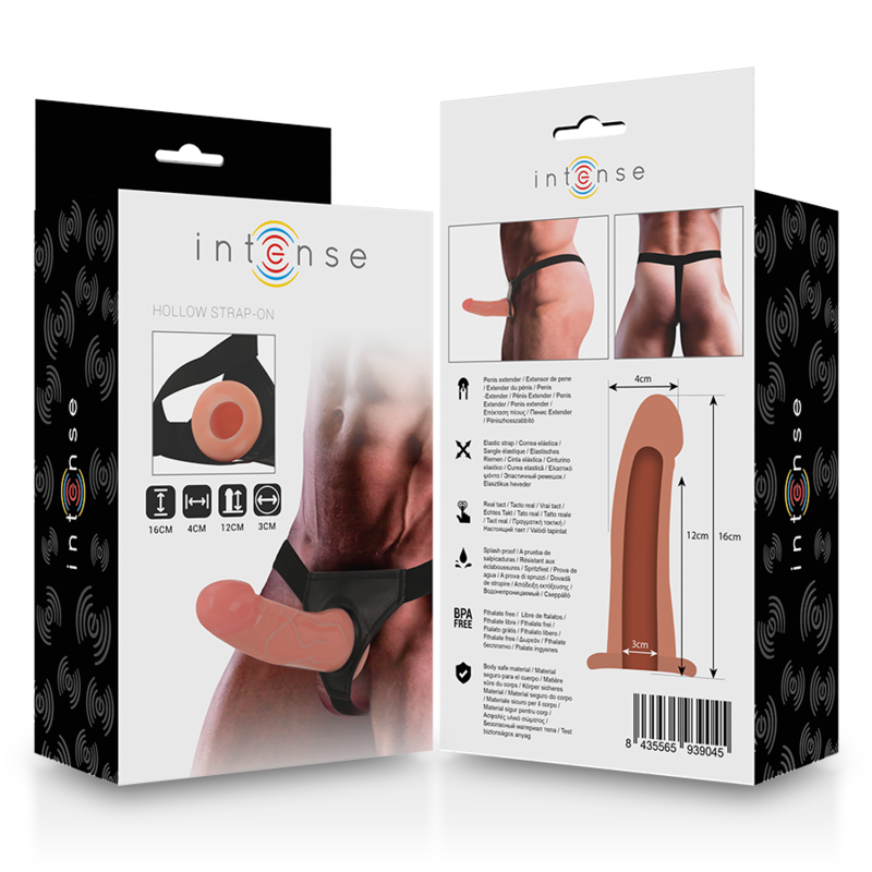 INTENSE - Hohlgerät mit Dildo 16 x 3 cm