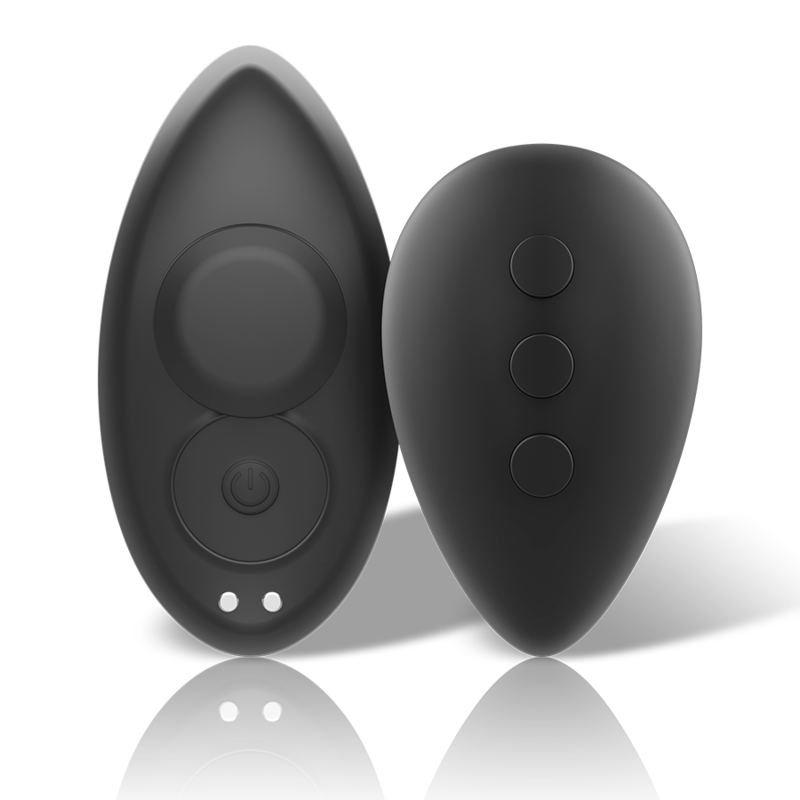 BLACK&SILVER - PRESTON wiederaufladbarer Silikon-Vibrator-Pantie Schwarz