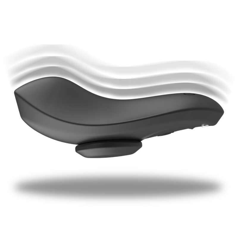BLACK&SILVER - PRESTON wiederaufladbarer Silikon-Vibrator-Pantie Schwarz