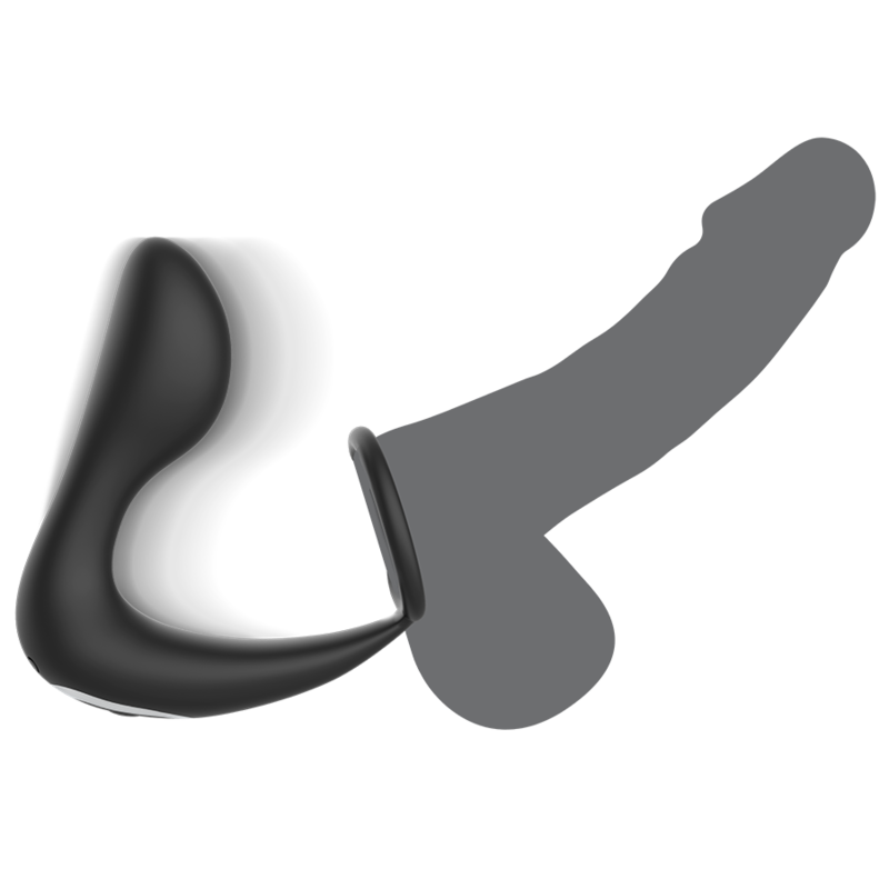 BLACK&SILVER - Analmassager mit Fernbedienung, wiederaufladbares Silikon Schwarz