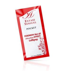 EXTASE SENSUAL - Massageöl mit Wärmeeffekt, Pheromone, Lollipop, 10 ml