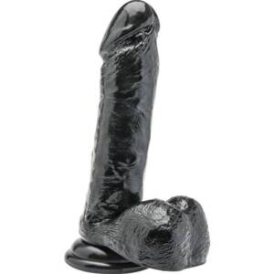 GET REAL - Dildo 18 cm mit schwarzen Eiern