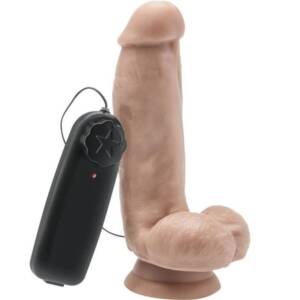 GET REAL - Dildo 12 cm mit Kugeln Vibrator Haut