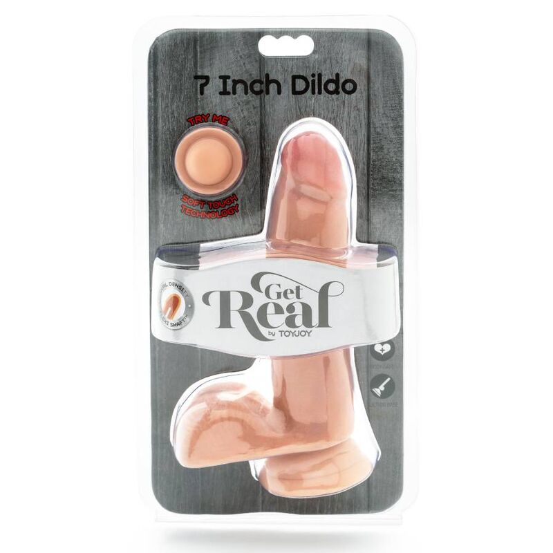 GET REAL - Dual Density Dildo 12 cm mit Kugeln Haut