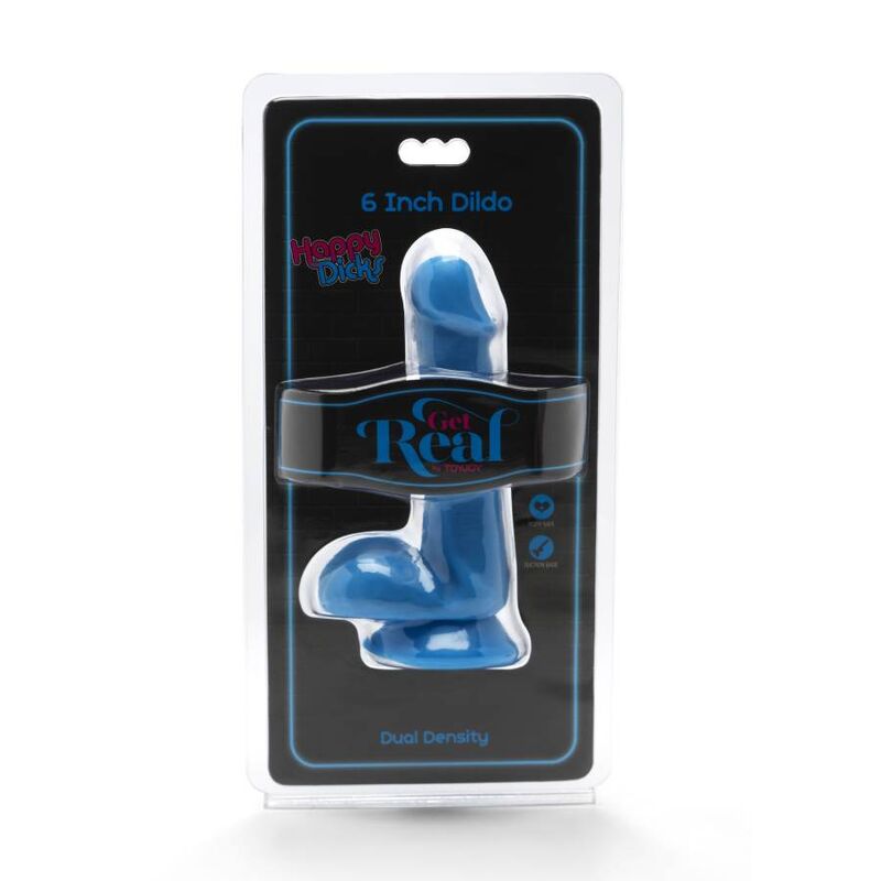 GET REAL - HAPPY DICKS DILDO 12 CM BLAU