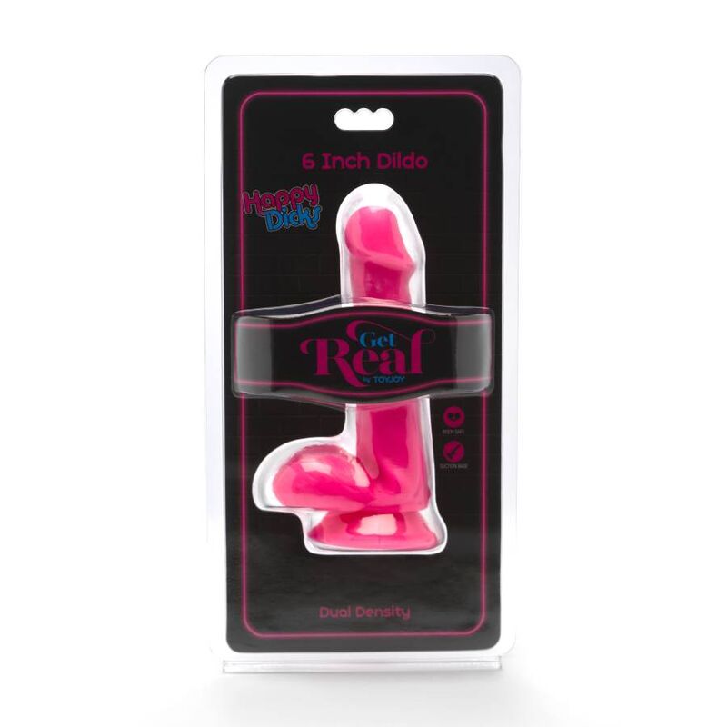 GET REAL - HAPPY DICKS DILDO 12 CM BEERE ROSA