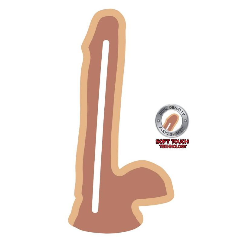 GET REAL - Dual Density Dildo 17 cm Eierhaut