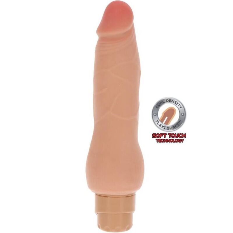 GET REAL - Glatter Vibrator mit Doppeldichte