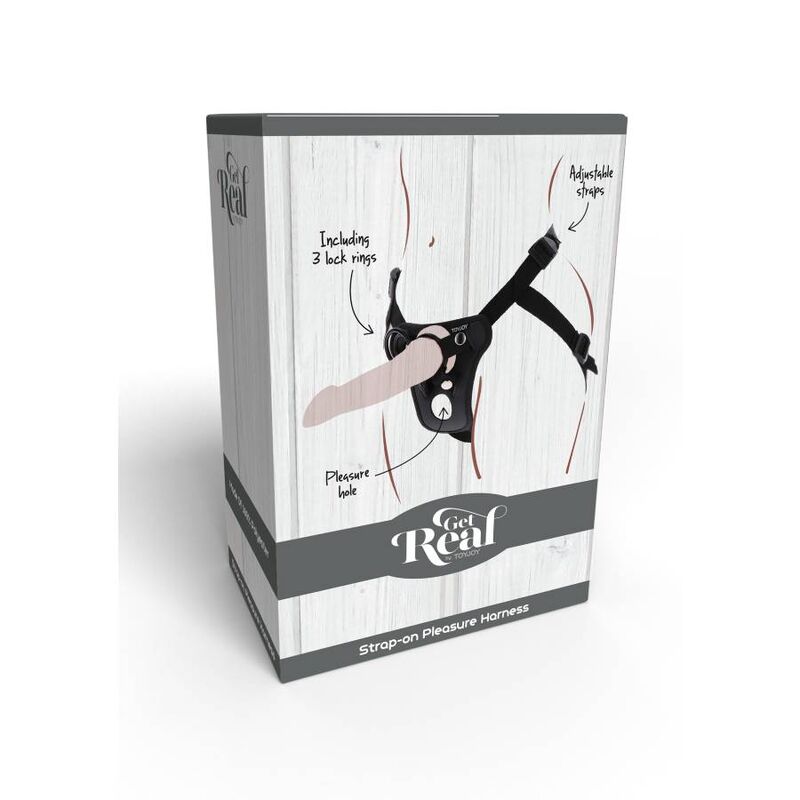 GET REAL - Strap-On-Vergnügungsgeschirr Schwarz