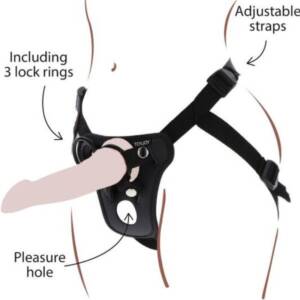 GET REAL - Strap-On-Vergnügungsgeschirr Schwarz