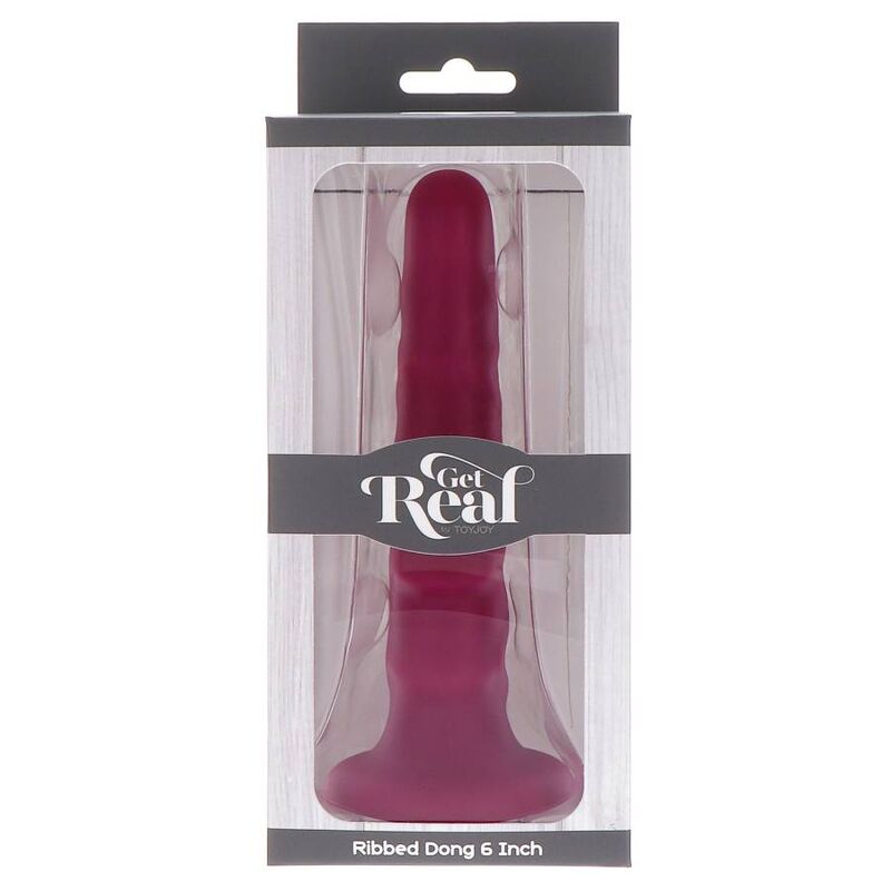 GET REAL - Rippierter Dildo 12 cm Rot