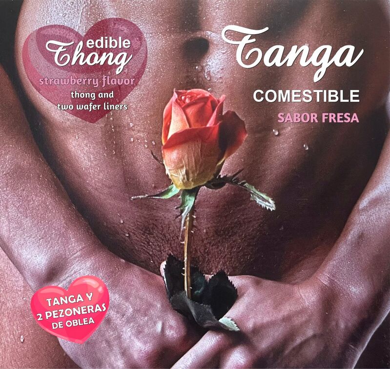 HOTFLOWERS - HERREN-TANGA + 2 ERDBEER-WAFER-NIPPEL