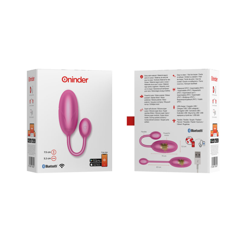 ONINDER - TOKYO VIBRATIONS-EI ROSA 7,5 X 3,2 CM KOSTENLOSE APP