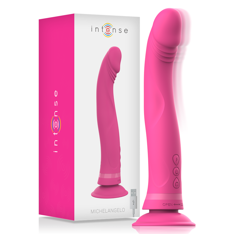 INTENSE - MICHELANGELO Rosa Silikon-Vibrator-Dildo