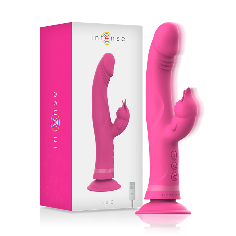 INTENSE - JULIO RABBIT VIBRATOR Rosa Silikon