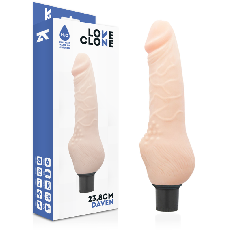 LOVECLONE - DAVEN Selbstschmierung realistisch 23,8 cm -O- 3,8 cm